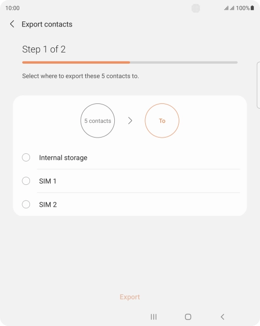 Press the required SIM.