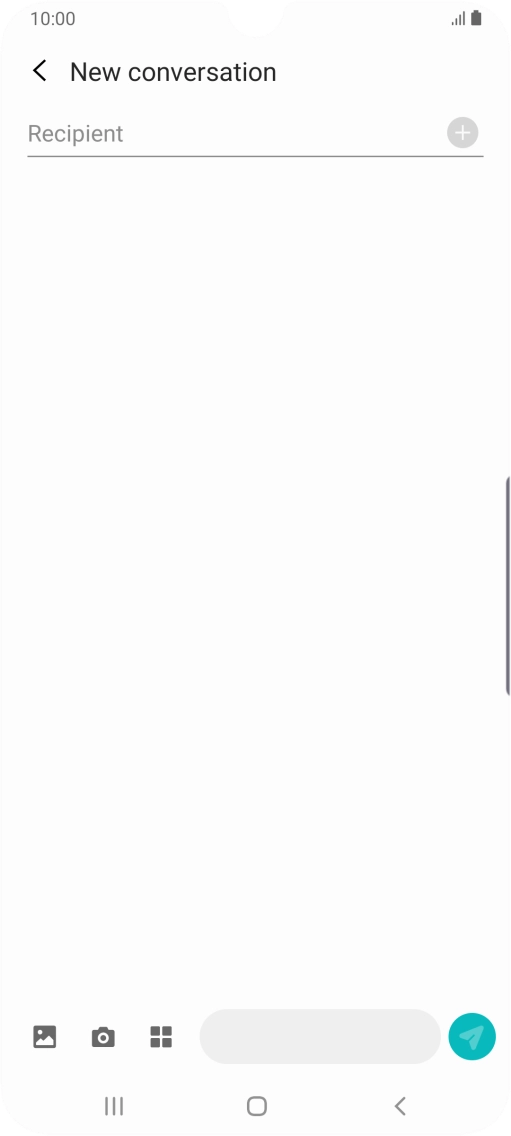 Press the search field and key in the first letters of the recipient's name.