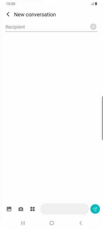 Press the search field and key in the first letters of the recipient's name.