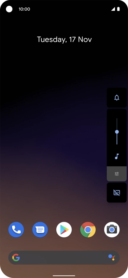Press the sound mode icon the necessary number of times to turn silent mode on or off.