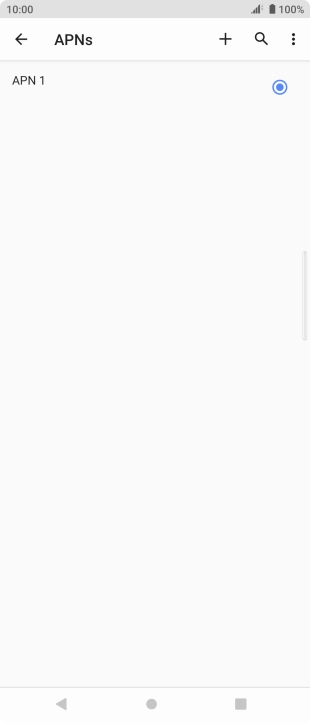 Press the new data connection icon.