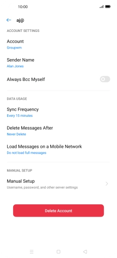 Press Account and key in the required name.