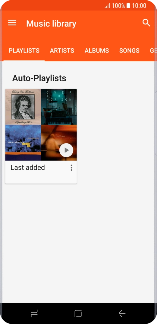 Press the required category.