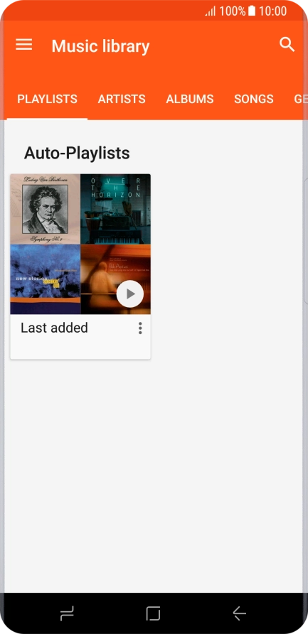 Press the required category.