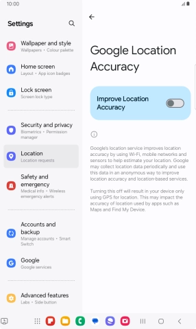 If you press the indicator next to 
