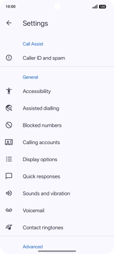 Press Calling accounts.