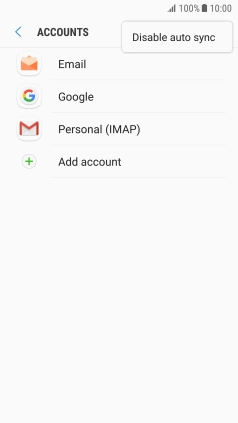 Press Disable auto sync.