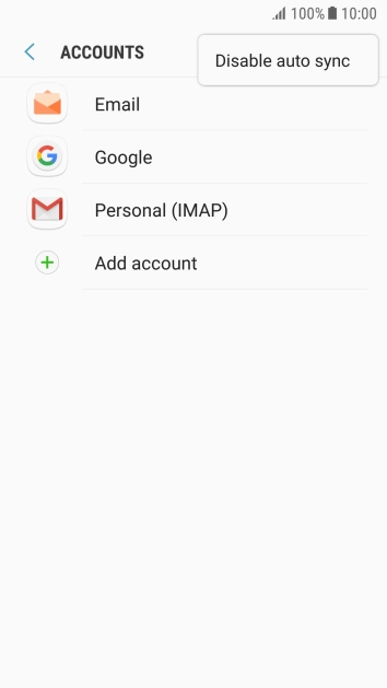 Press Disable auto sync.