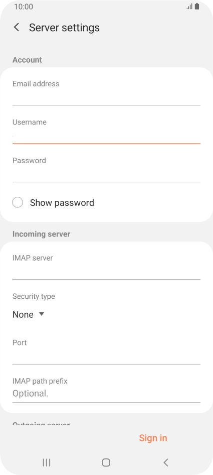 Press the field below 