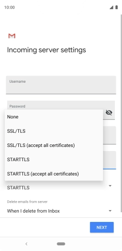 Press None to turn off the function.