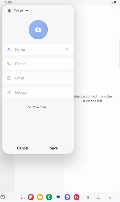 Press the address book drop down list.
