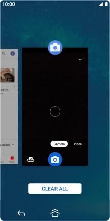 To end one running application, slide your finger upwards on the required application.