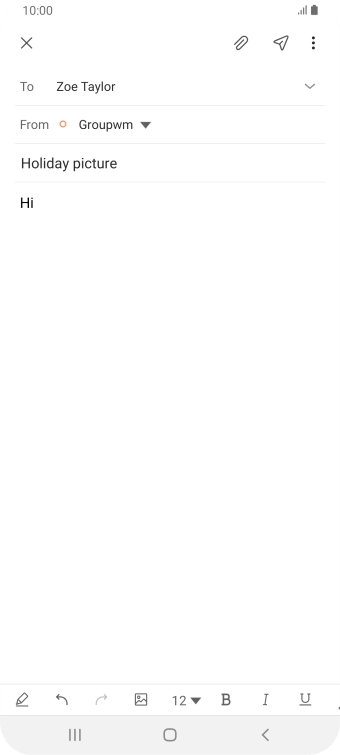 Press the attachment icon.