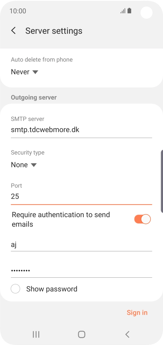 Press the indicator next to 