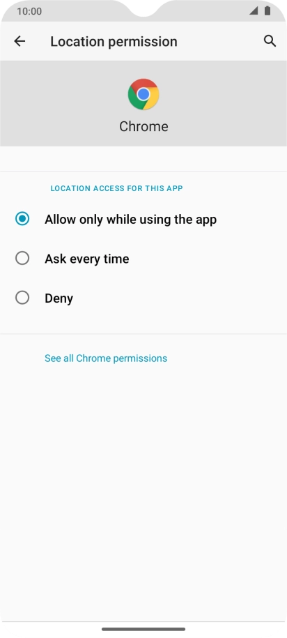 Press the required setting to turn the function on or off.