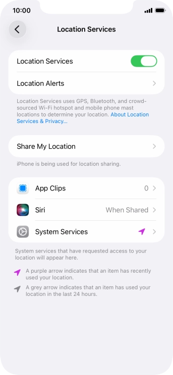 Press the required app.