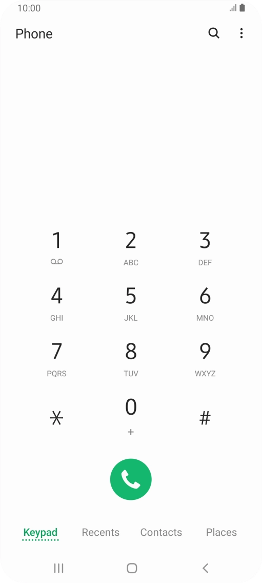 Press the menu icon.