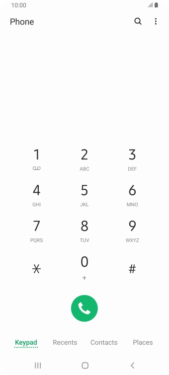 Press the menu icon.