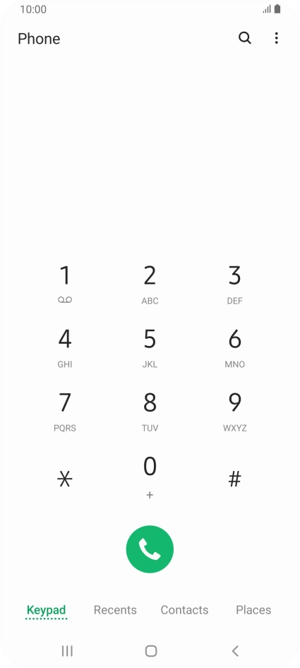 Press the menu icon.