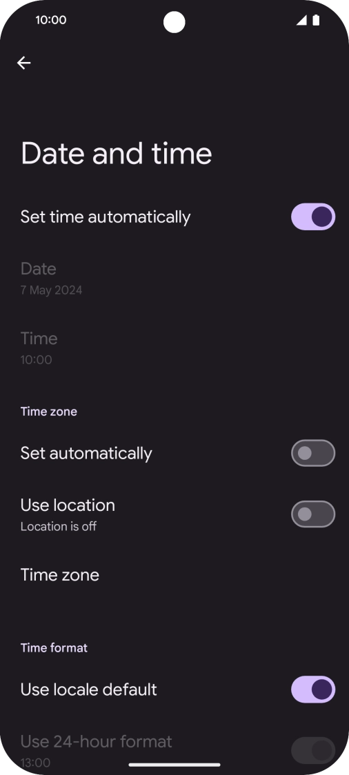 Press the indicator next to 