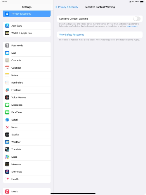 Press the indicator next to 