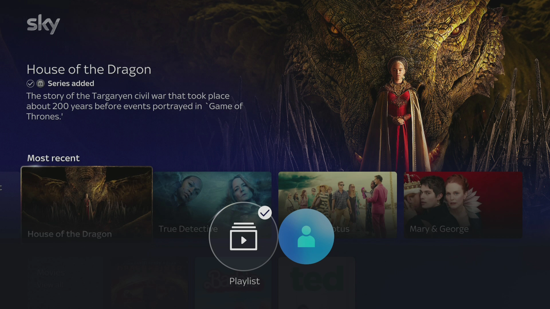 Select Playlist to remove the content from Playlist.