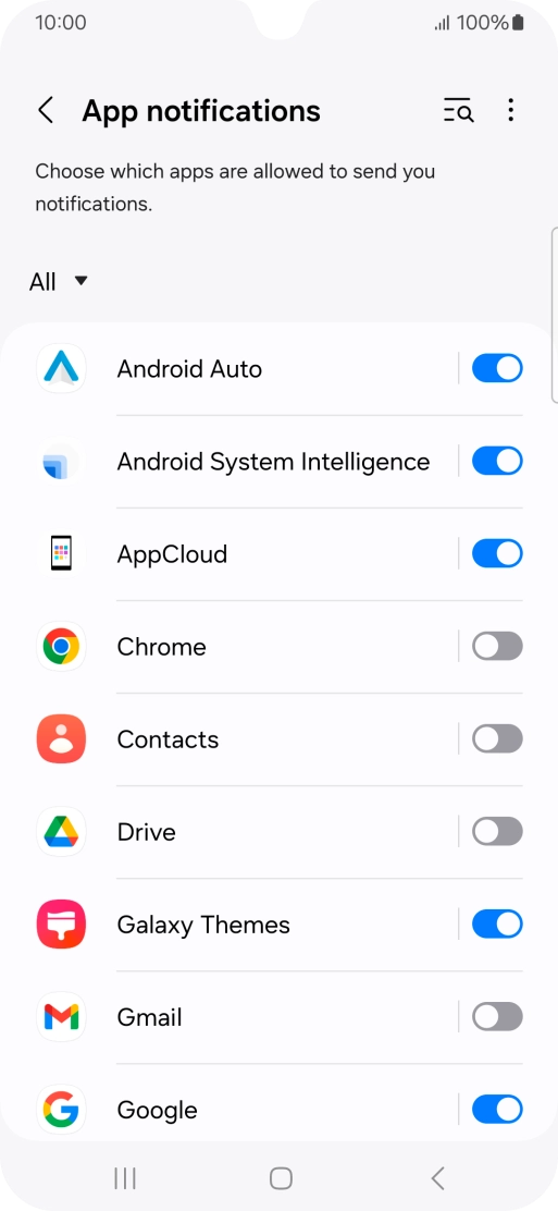 Press the drop down list.