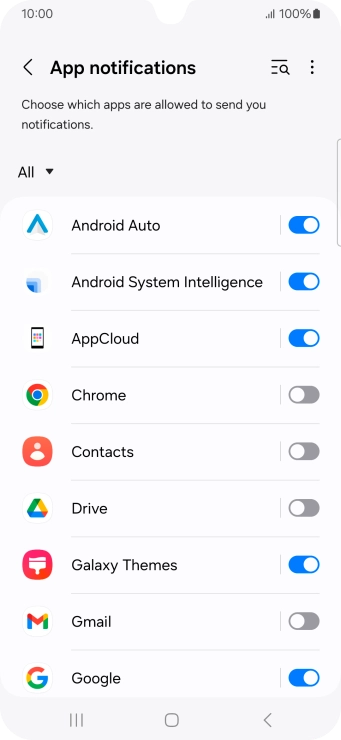 Press the drop down list.
