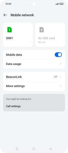 Press the name of the SIM.