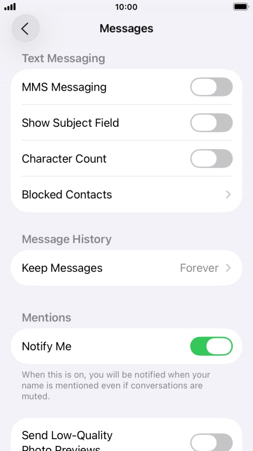 Press the indicator next to 