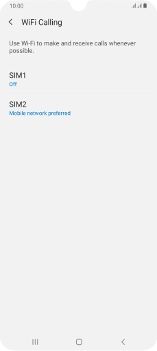 Press the required SIM.