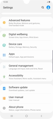 Press Software update.