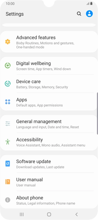 Press Software update.