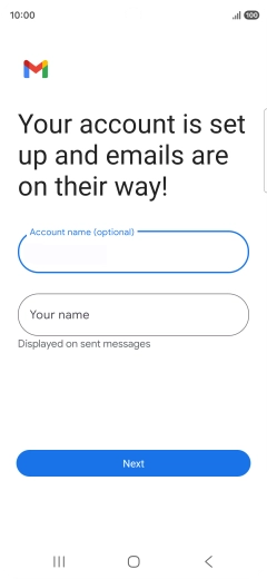 Press Your name and key in the required sender name.