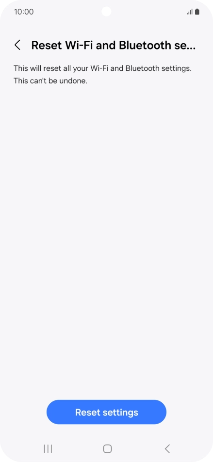 Press Reset settings.