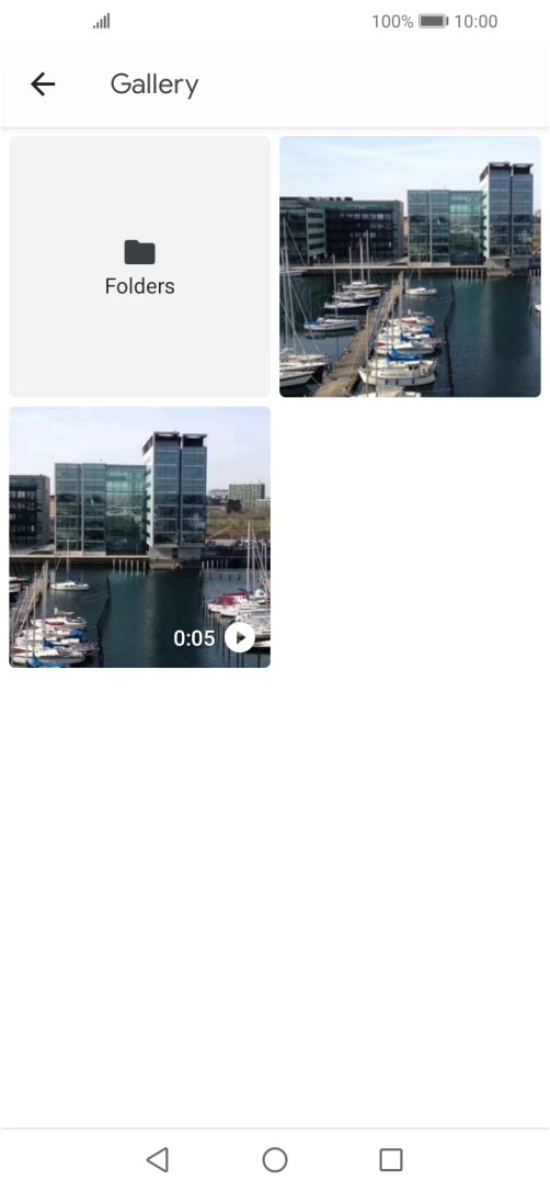 Press Folders and go to the required folder.