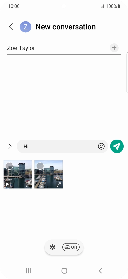 Press the gallery icon and go to the required folder.