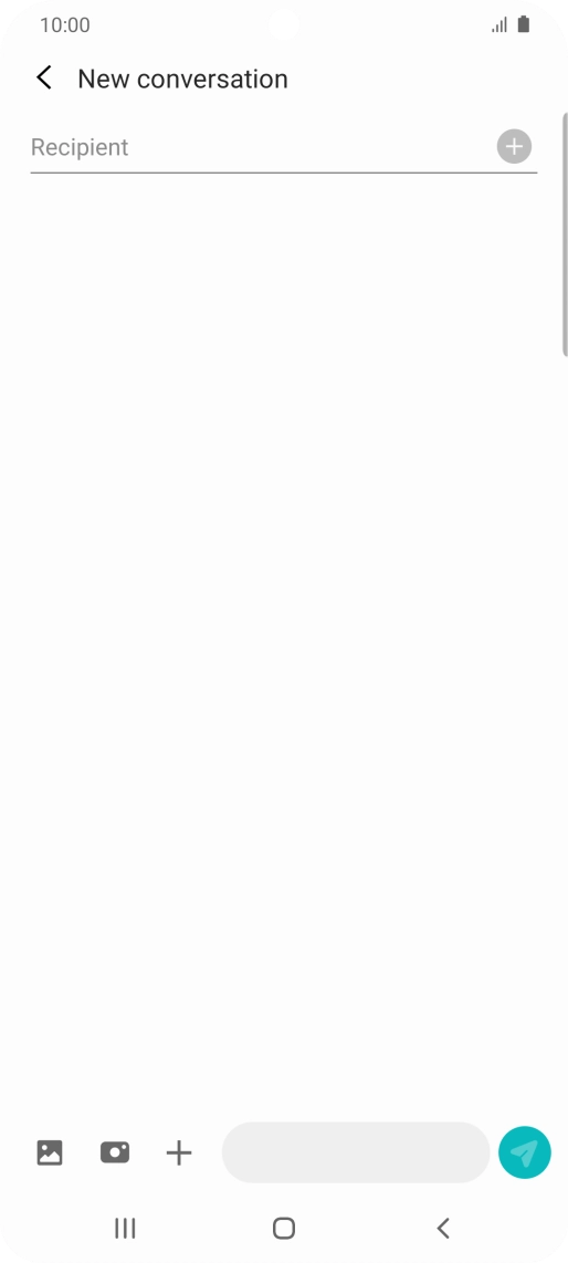 Press the search field and key in the first letters of the recipient's name.