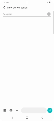 Press the search field and key in the first letters of the recipient's name.