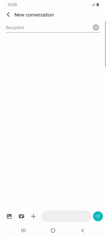 Press the search field and key in the first letters of the recipient's name.