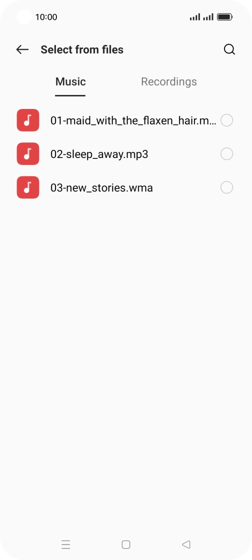 Press the required ring tones to hear them.