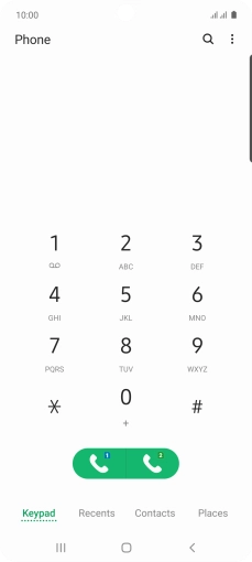 Press the menu icon.
