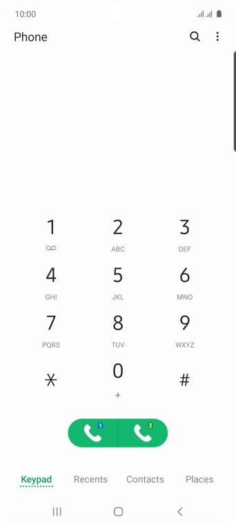 Press the menu icon.