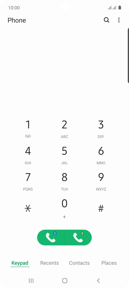 Press the menu icon.