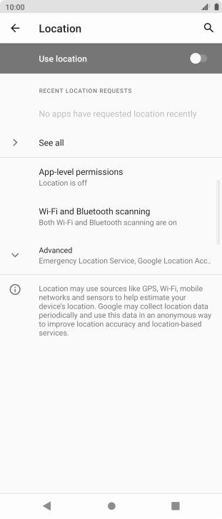 Press the indicator next to 