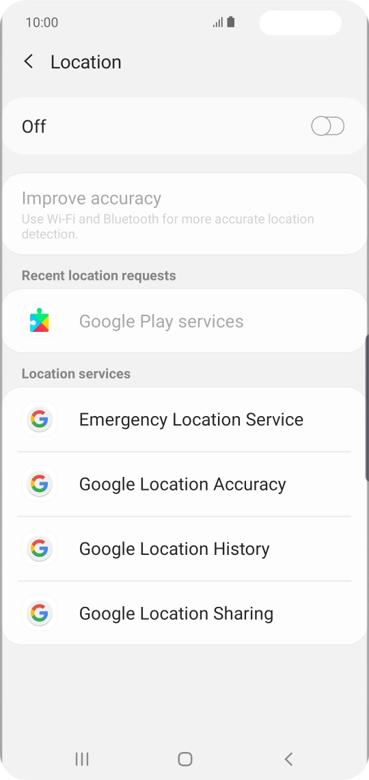 Press the indicator to turn the function on or off.