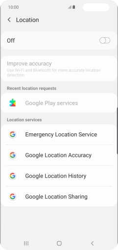 Press the indicator to turn the function on or off.