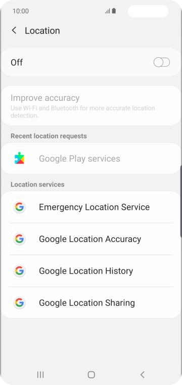 Press the indicator to turn the function on or off.
