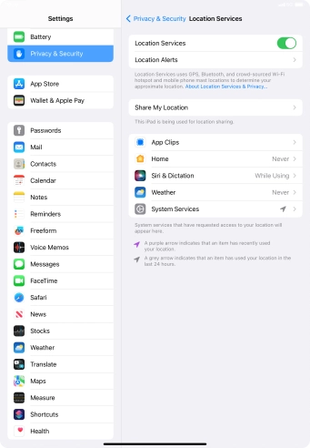Press the required app.