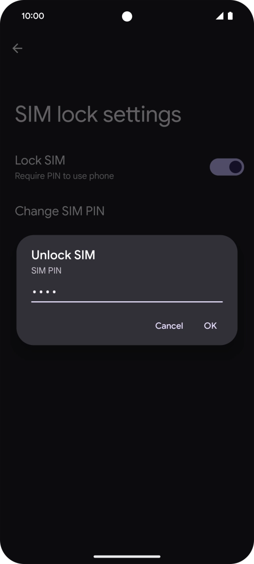 Key in your PIN and press OK. The default PIN is 1111.